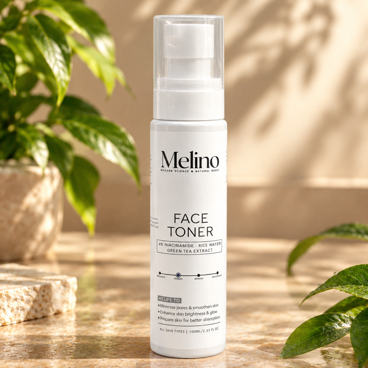 Melino Signature Gift Box - Elixir + Toner + Crystal Bath Salt + Scented Candle + Face pack