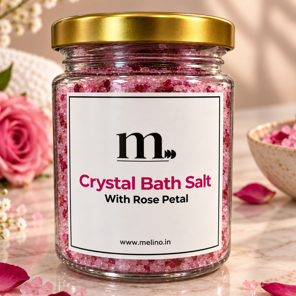 Melino Signature Gift Box - Elixir + Toner + Crystal Bath Salt + Scented Candle + Face pack