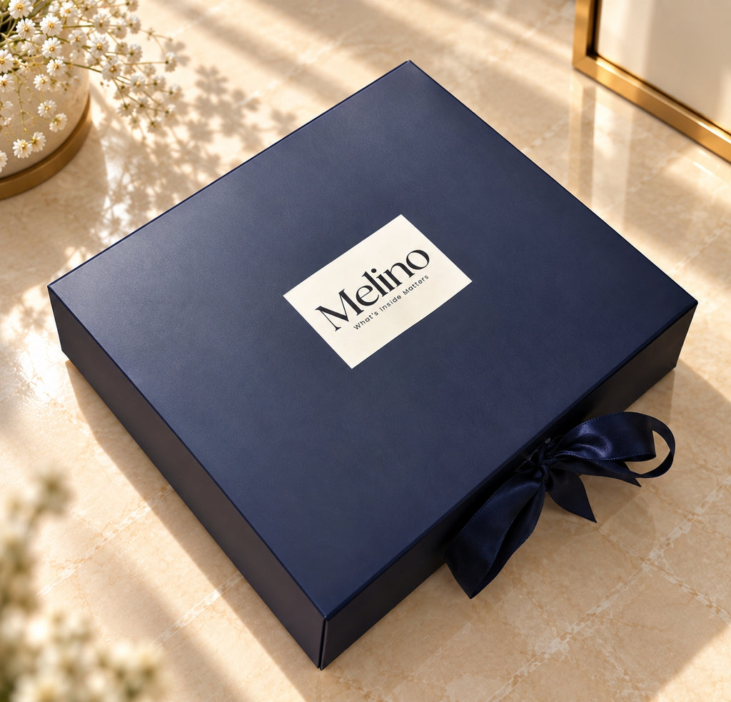 Melino Signature Gift Box - Elixir + Toner + Crystal Bath Salt + Scented Candle + Face pack